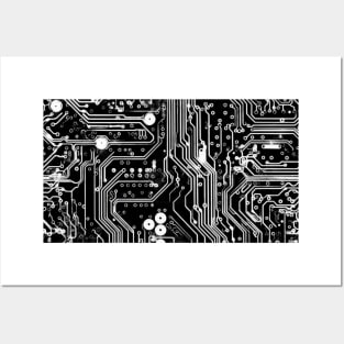 Circuit Board design illustration Posters and Art